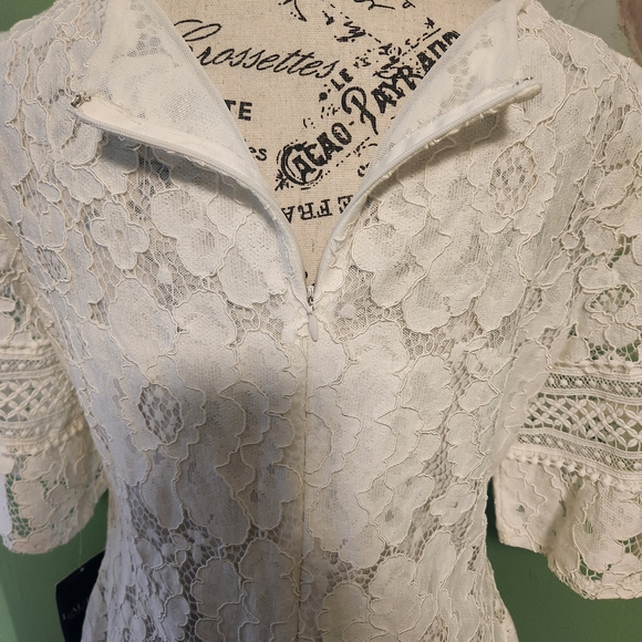 Ralph Lauren Off-White Lace Dress! NWT Sz 10 So Pretty! SAVE 15%! - Picture 13 of 14